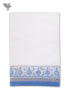 Handloom Cotton Bath Towel With Block Printed Border