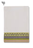 Handloom Cotton Hand Towel With Block Printed Border