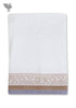 Handloom Cotton Bath Towel With Block Printed Border