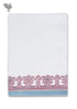 Handloom Cotton Hand Towel With Block Printed Border