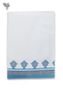 Handloom Cotton Hand Towel With Block Printed Border