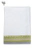 Handloom Cotton Hand Towel With Block Printed Border