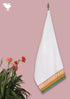 Handloom Cotton Hand Towel With Block Printed Border