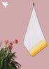 Handloom Cotton Hand Towel With Block Printed Border