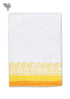 Handloom Cotton Hand Towel With Block Printed Border