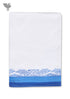 Handloom Cotton Hand Towel With Block Printed Border
