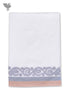 Handloom Cotton Hand Towel With Block Printed Border