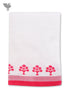 Handloom Cotton Hand Towel With Block Printed Border