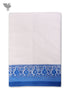 Handloom Cotton Hand Towel With Block Printed Border