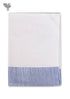 Handloom Cotton Hand Towel With Block Printed Stripes