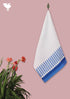 Handloom Cotton Hand Towel With Block Print Border