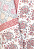 20s Cotton KING SIZE Bed Cover In Graphic Block Print