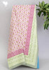 20s Cotton KING SIZE Bed Cover In Geometric Block Print