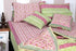 20s Cotton KING SIZE Bed Cover In Geometric Block Print