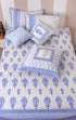 20s Cotton KING SIZE Bed Cover In Floral Block Print