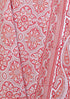 20s Cotton KING SIZE Bed Cover In Floral Block Print