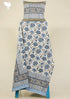 20s Cotton KING SIZE Bed Cover In Floral Block Print
