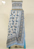 20s Cotton KING SIZE Bed Cover In Floral Block Print