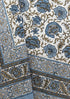 20s Cotton KING SIZE Bed Cover In Floral Block Print