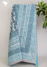 20s Cotton KING SIZE Bed Cover In Floral Block Print