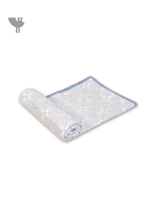 Mulmul Cotton Khasto Dohar In Paisley Block Print