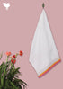 Handloom Cotton Bath Towel With Block Print Border