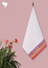 Handloom Cotton Bath Towel With Block Print Border