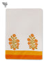 Handloom Cotton Bath Towel With Block Print Border
