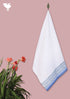 Handloom Cotton Bath Towel With Block Print Border