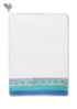 Handloom Cotton Hand Towel With Block Print Border