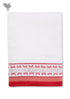 Handloom Cotton Hand Towel With Block Print Border