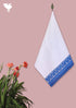 Handloom Cotton Hand Towel With Block Print Border