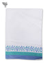 Handloom Cotton Hand Towel With Block Print Border