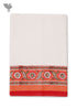 Handloom Cotton Hand Towel With Block Print Border