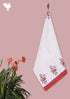 Handloom Cotton Hand Towel With Block Print Border