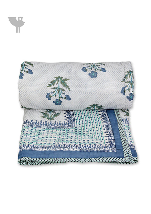 Mul Mul Cotton Large Quilt in Graphic Block Print
