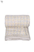 Mulmul Cotton Quilt In Geometric Block Print