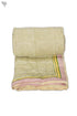 Mulmul Cotton Quilt In Ikat Block Print