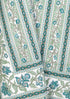 20s Cotton Bed Cover In Emerald Green Floral Print