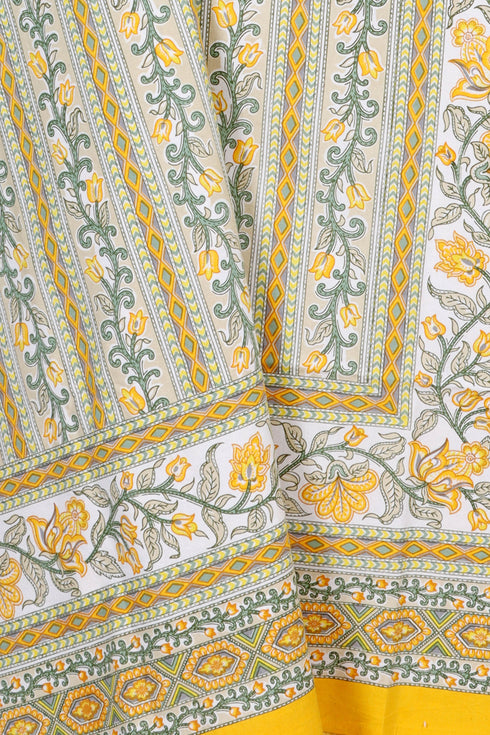 20s Cotton Bed Cover In Floral Print