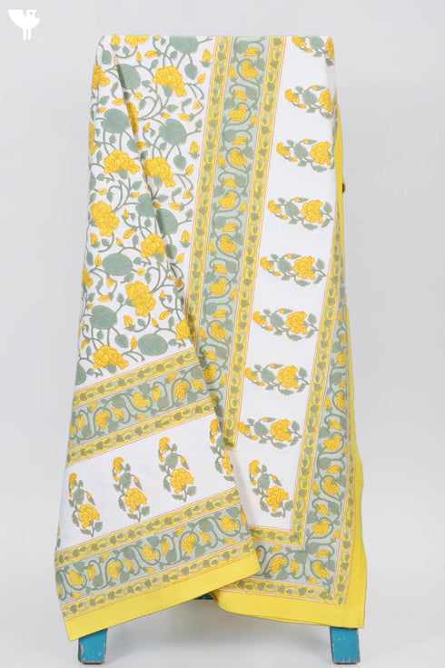 20s Cotton Bed Cover In Floral Print