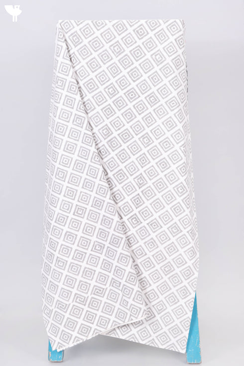 20s Cotton Bed Cover In Graphic Block Print