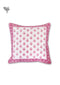 20s Cotton Cushion Cover in Floral Block Print