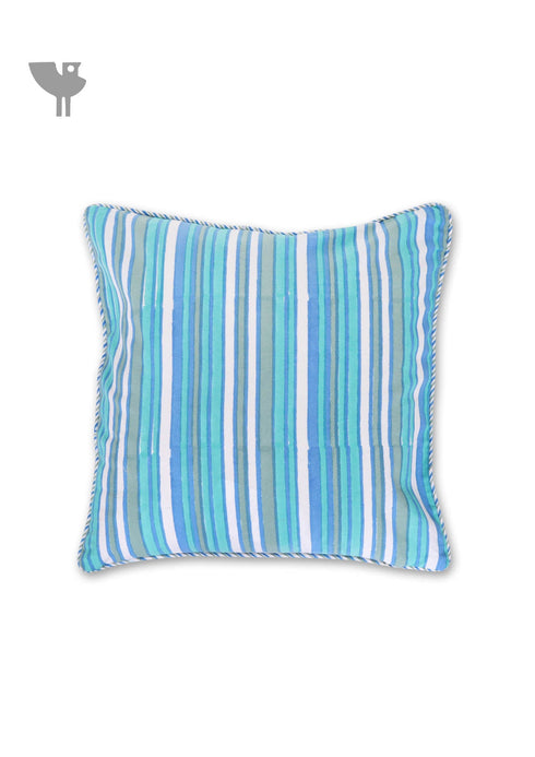 20s Cotton Cushion Cover in Floral Block Print