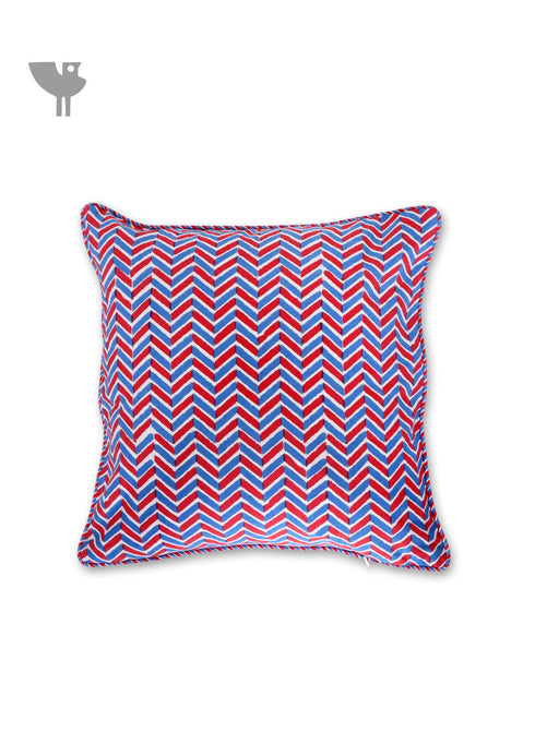 20s Cotton Cushion Cover in Floral Block Print