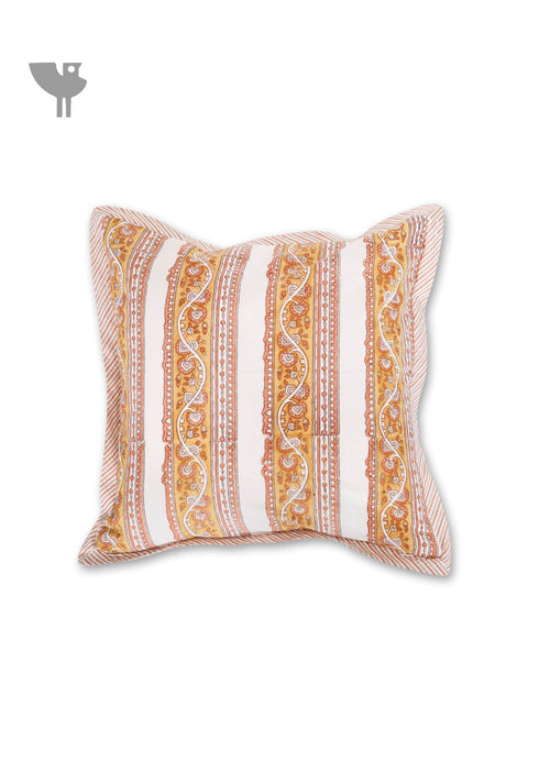 20s Cotton Cushion Cover In Paisley Block Print
