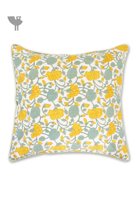 20s Cotton Cushion Cover In Floral Print