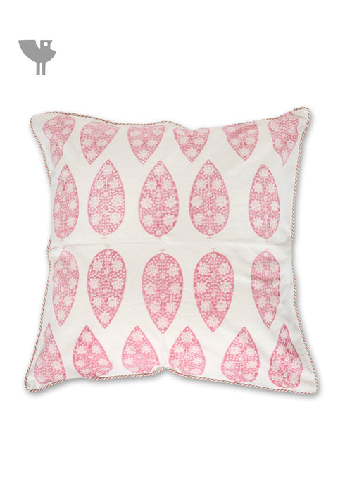 20s Cotton Cushion Cover In Graphic Block Print