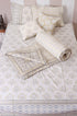 20s Cotton KING SIZE Bed Cover In Graphic Block Print