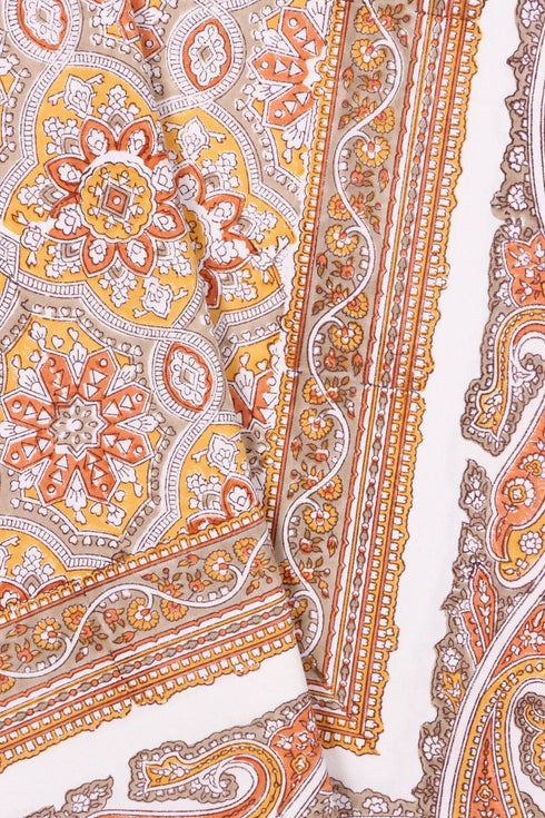 20s Cotton KING SIZE Bed Cover In Block Print